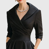 Grațiela – Rochie midi cu guler șal