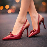 Mara – Pantofi slingback cu fundiță