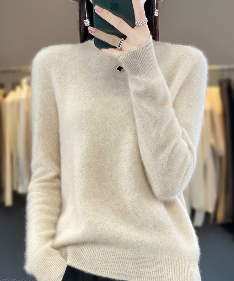 Laurentia – Pulover pufos cu guler rotund