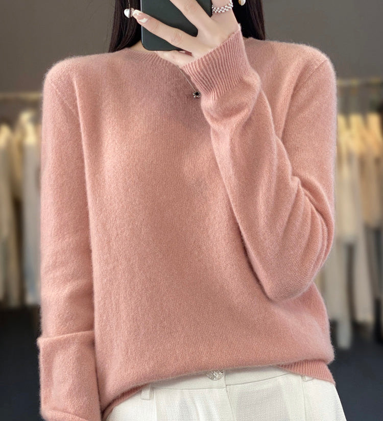 Laurentia – Pulover pufos cu guler rotund