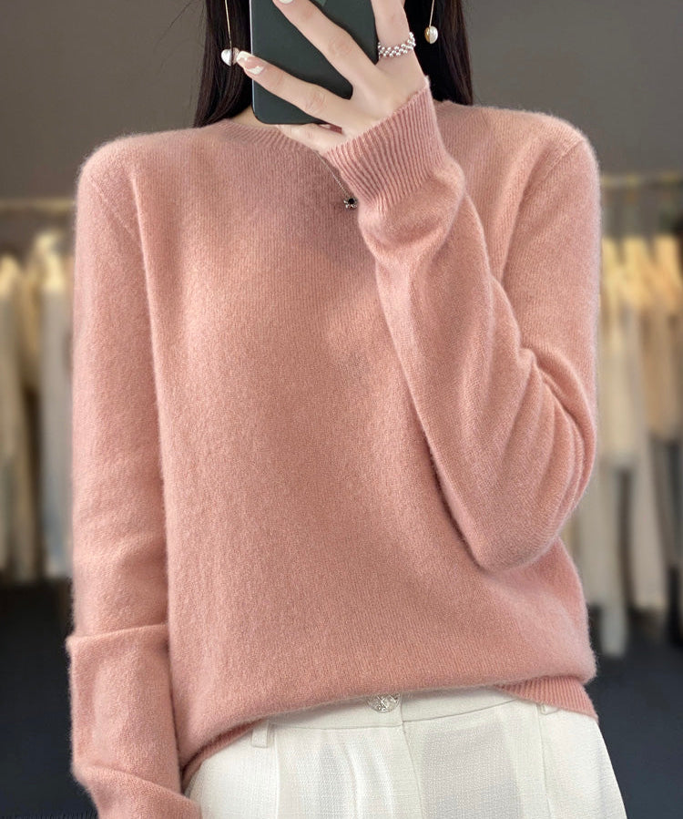 Laurentia – Pulover pufos cu guler rotund