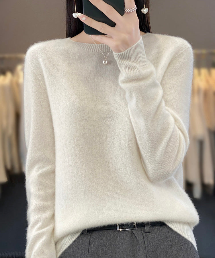 Laurentia – Pulover pufos cu guler rotund