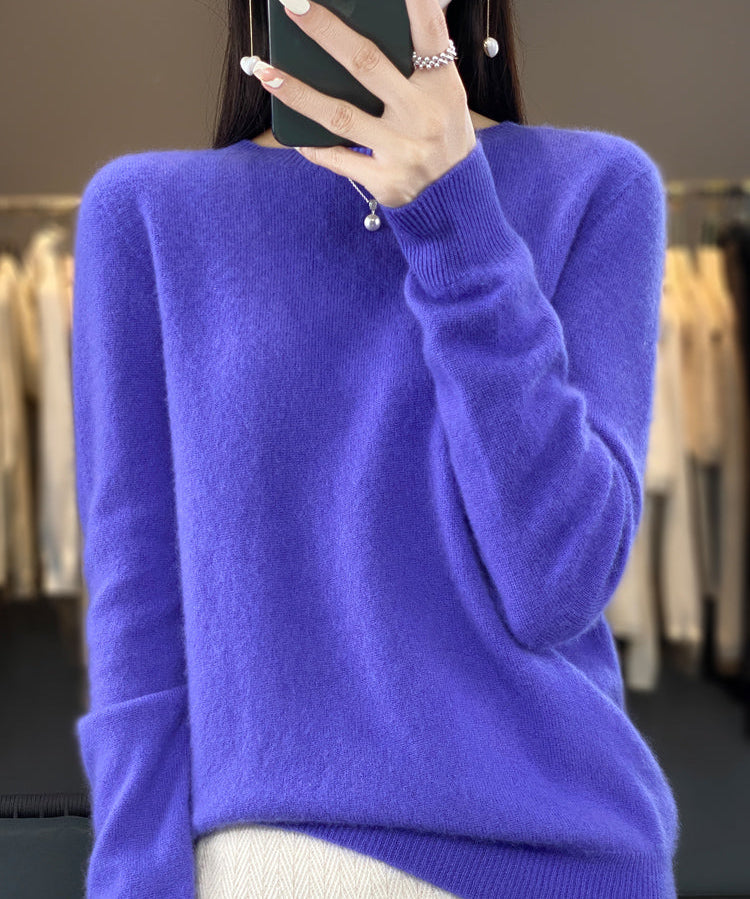Laurentia – Pulover pufos cu guler rotund