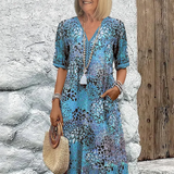Sabina – Rochie florală cu buzunare