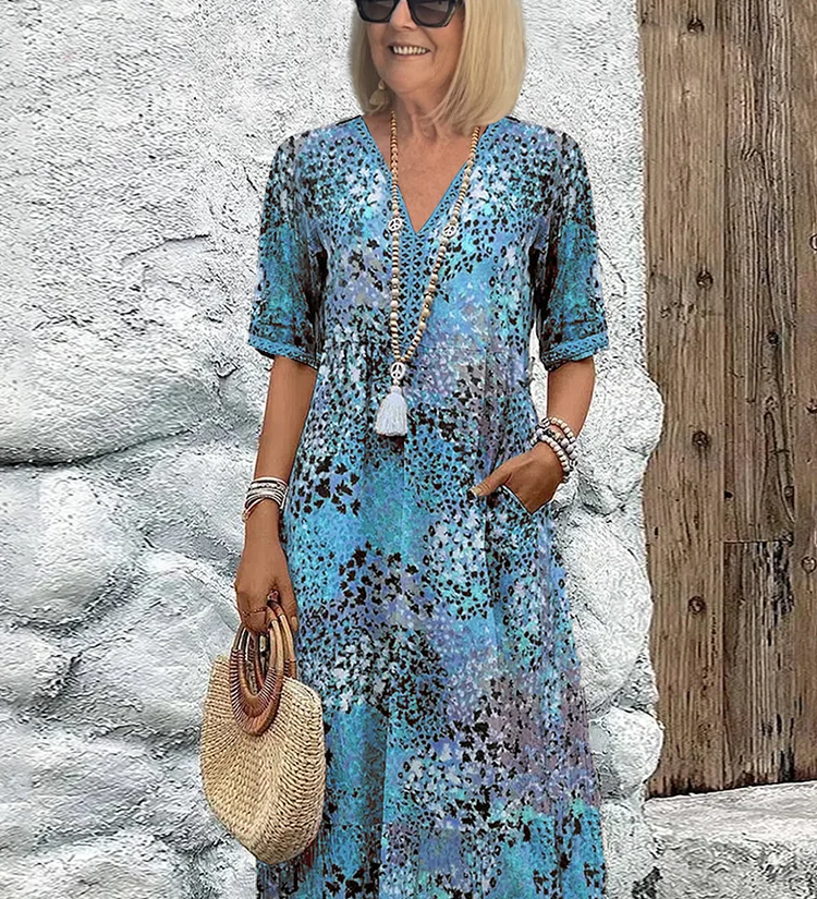 Sabina – Rochie florală cu buzunare