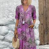 Sabina – Rochie florală cu buzunare