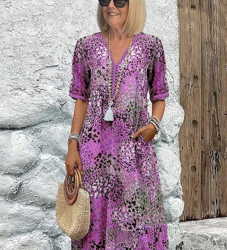 Sabina – Rochie florală cu buzunare