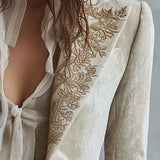 Diana – Sacou fildeș cu broderie
