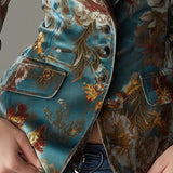 Ilenuța – Blazer vintage cu imprimeu floral
