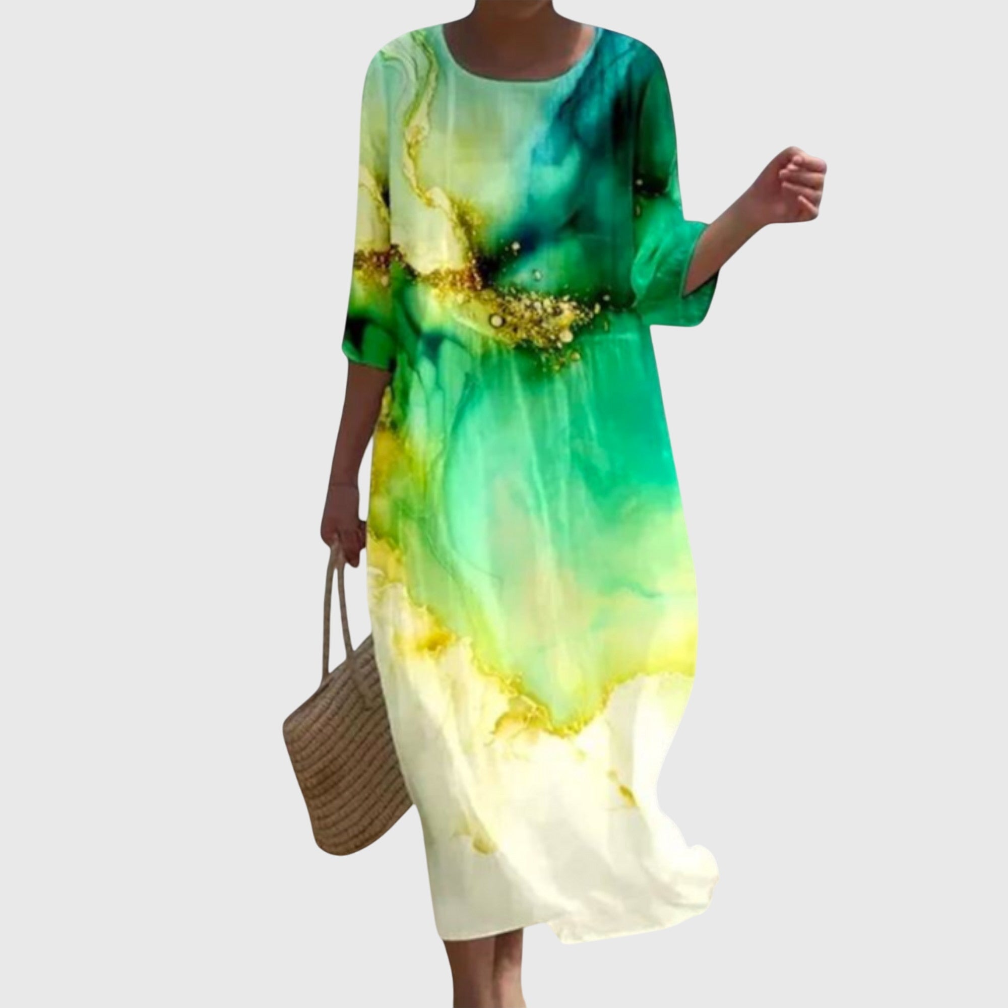 Diana – Rochie florală lejeră cu șnur