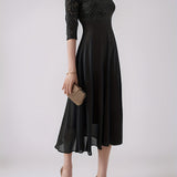Dorina – Rochie midi cu dantelă