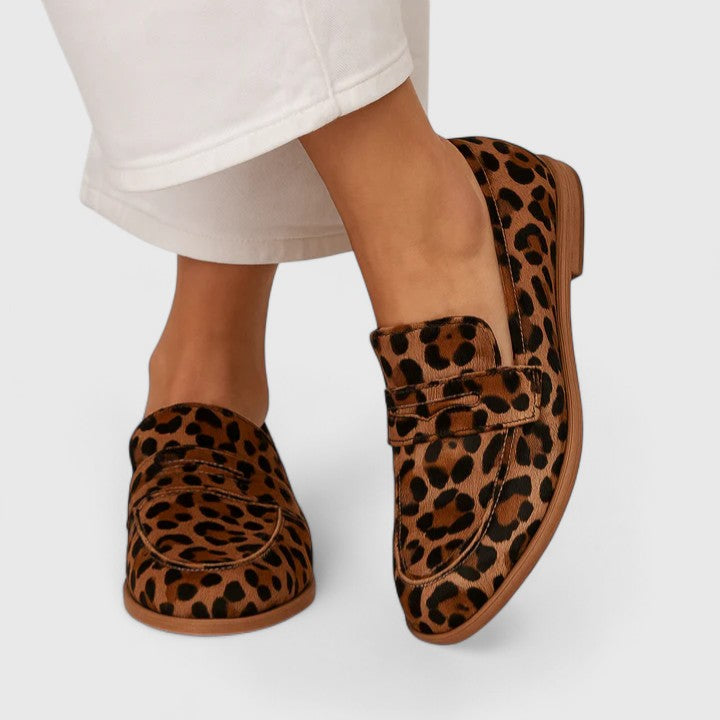 Tudora – Mocasini cu imprimeu leopard