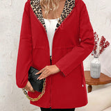 Corina – Geacă reversibilă cu leopard