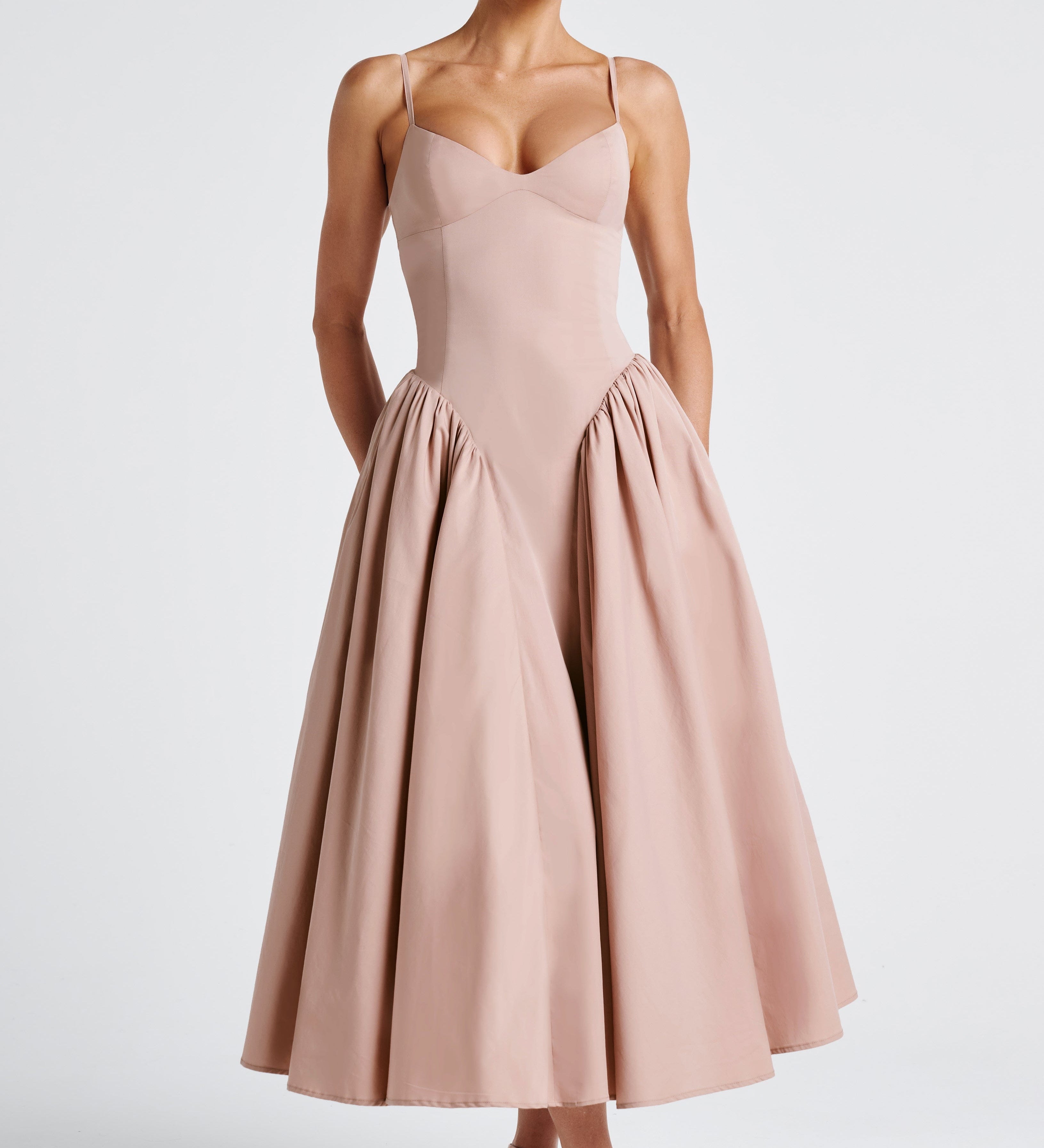 Silvia – Rochie midi cu bretele