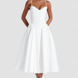 Silvia – Rochie midi cu bretele