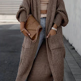Raluca – Cardigan lung din tricot gros