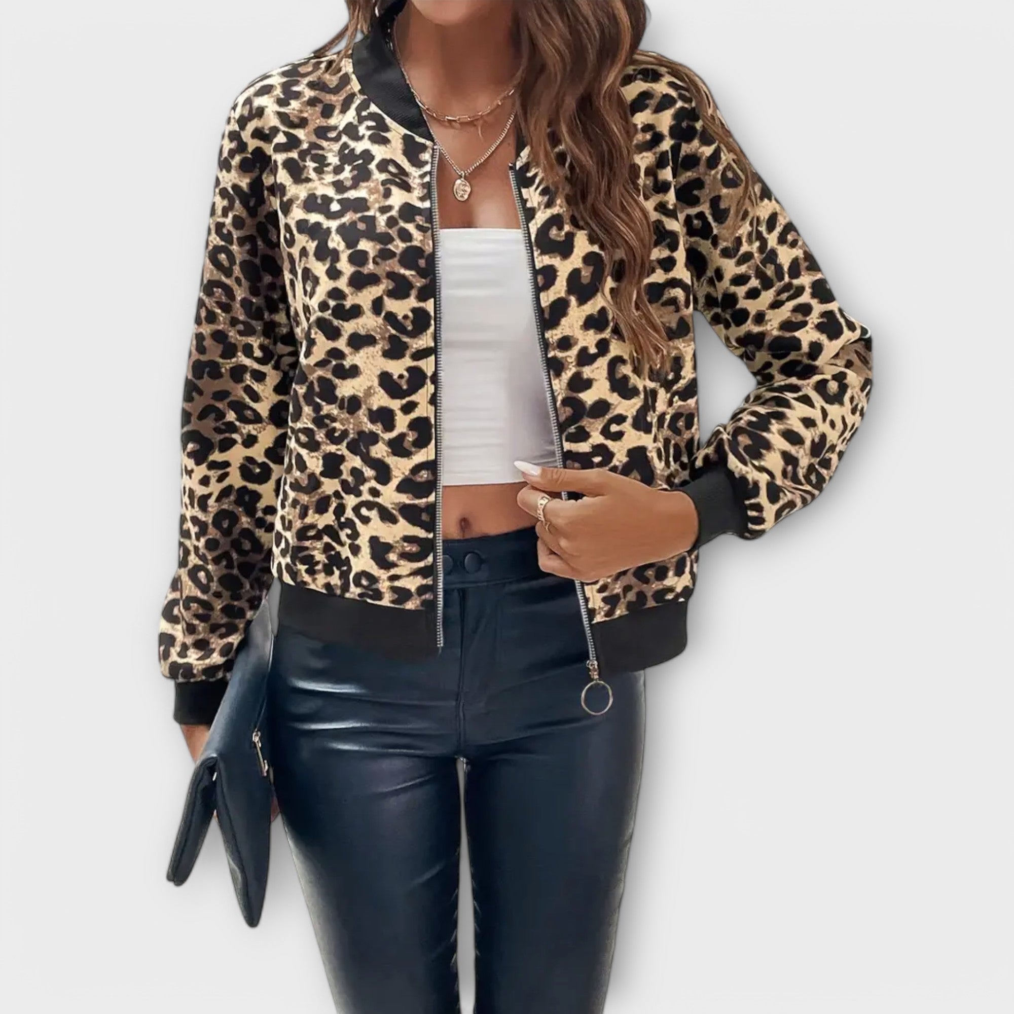 Tudora – Geacă bomber cu imprimeu leopard