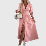 Teona – Rochie denim cu fundițe