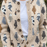 Dumitra – Cardigan tricotat cu pisici