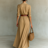 Claudia – Rochie maxi tip cămașă