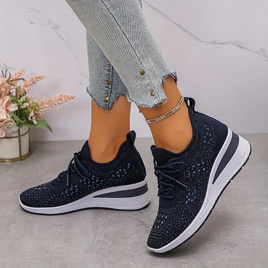 Tudora – Sneakers cu strasuri și platformă