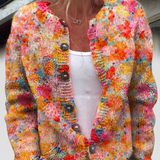 Malvina – Cardigan tricotat cu flori
