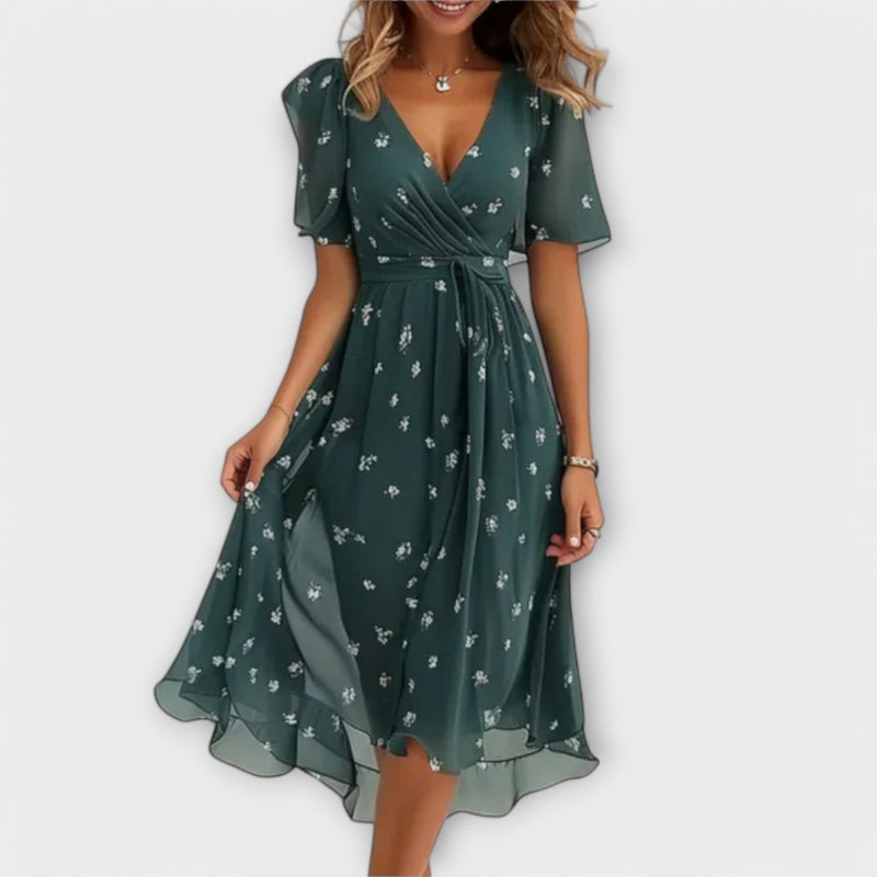 Ana-Luiza – Rochie midi cu decolteu în V