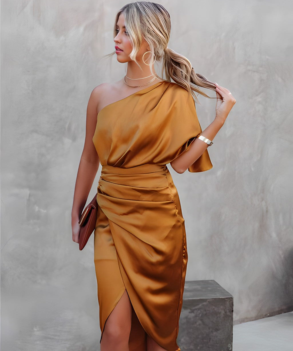 Claudia – Rochie asimetrică pe un umăr