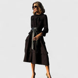 Dalila – Rochie midi cu volane etajate