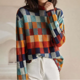 Anișoara – Pulover cu pătrățele colorate