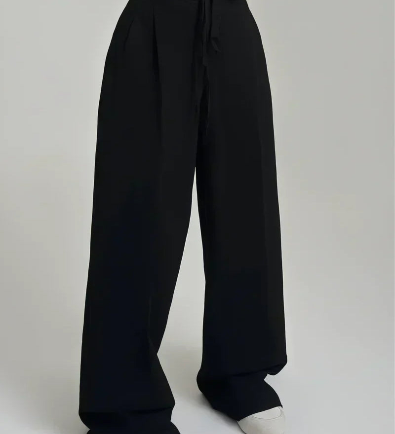 Alida – Pantaloni largi cu talie înaltă