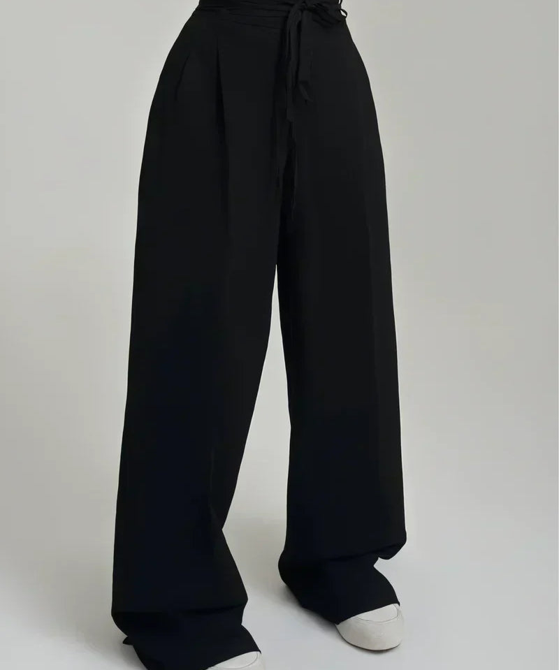 Alida – Pantaloni largi cu talie înaltă