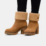 Cerasela – Botine cu manșetă pufoasă