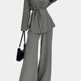 Carla – Set sacou și pantaloni largi