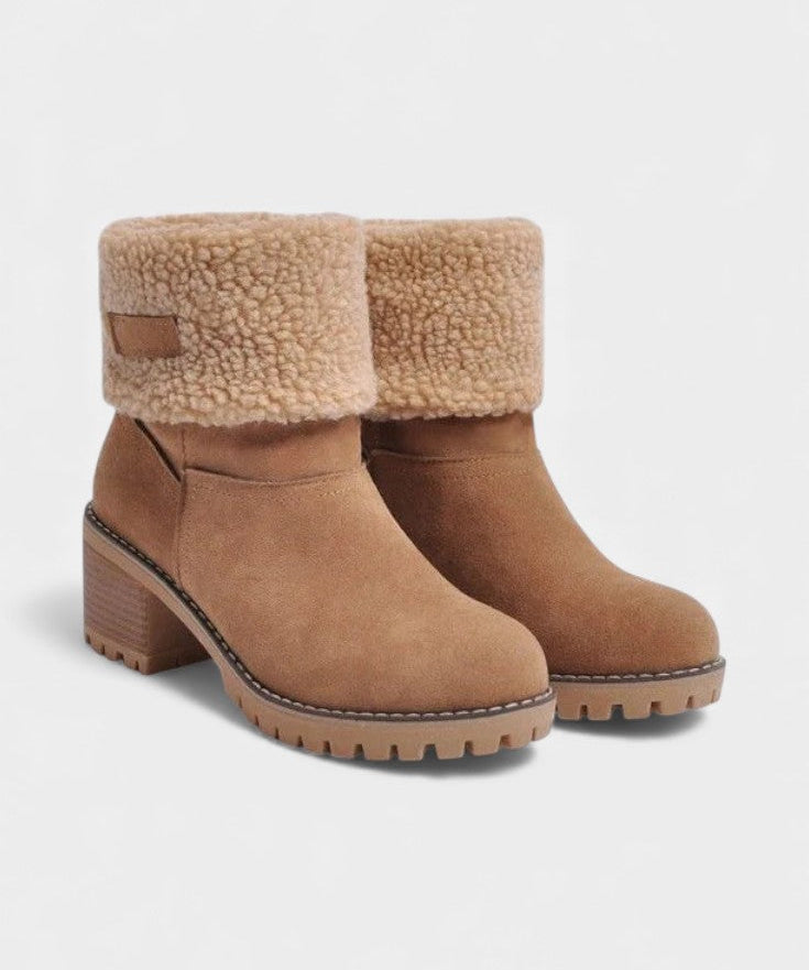 Cerasela – Botine cu manșetă pufoasă