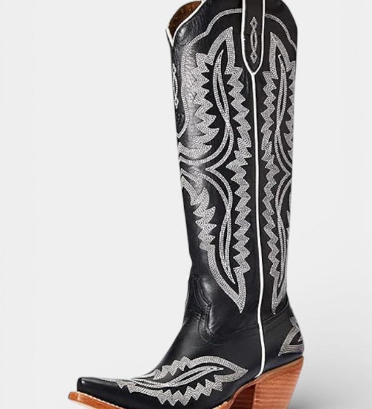 Geanina – Cizme western brodate