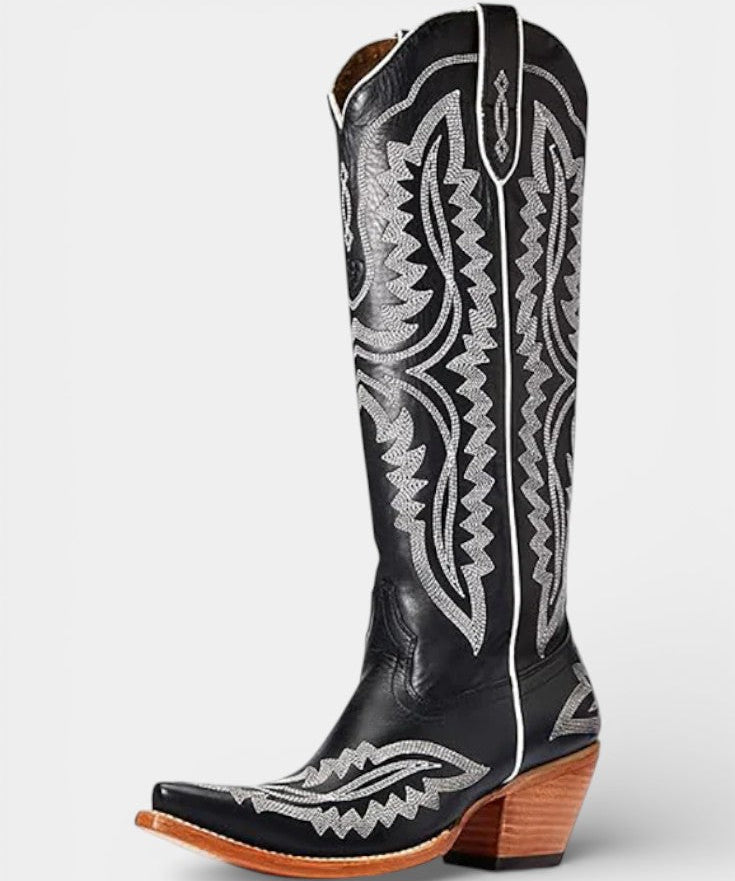 Geanina – Cizme western brodate