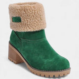 Cerasela – Botine cu manșetă pufoasă