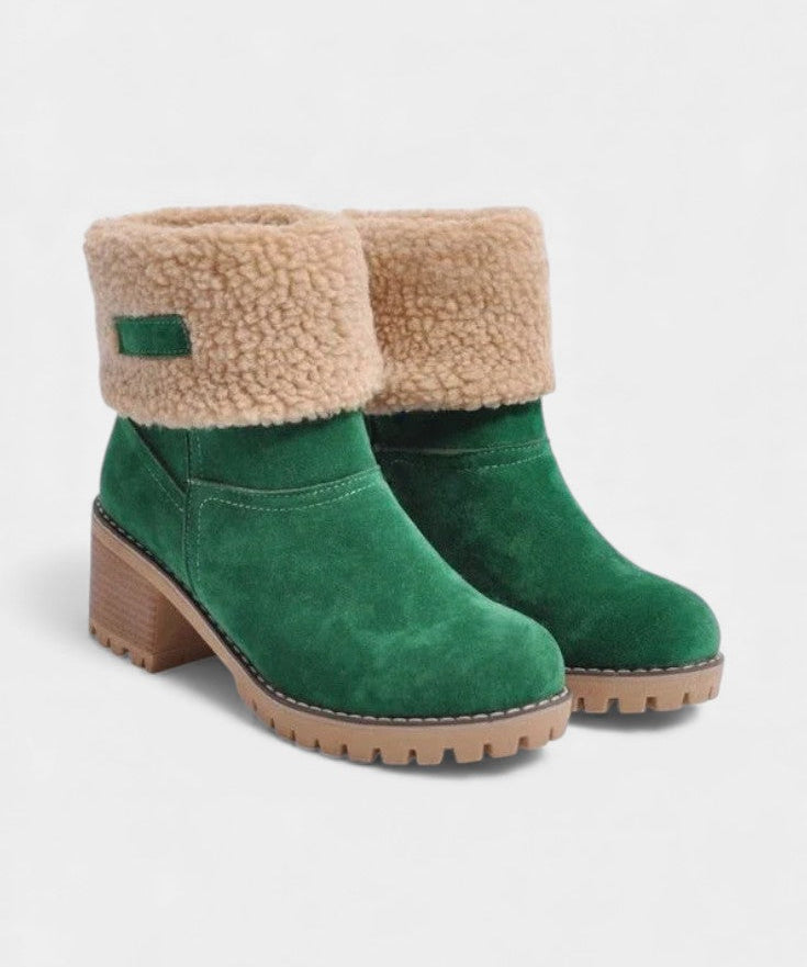 Cerasela – Botine cu manșetă pufoasă