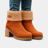 Cerasela – Botine cu manșetă pufoasă