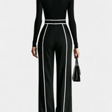 Jana – Set elegant cu pantaloni evazați