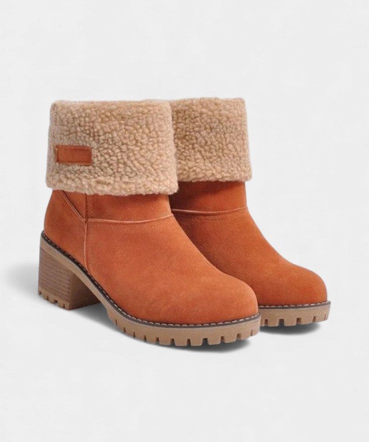 Cerasela – Botine cu manșetă pufoasă