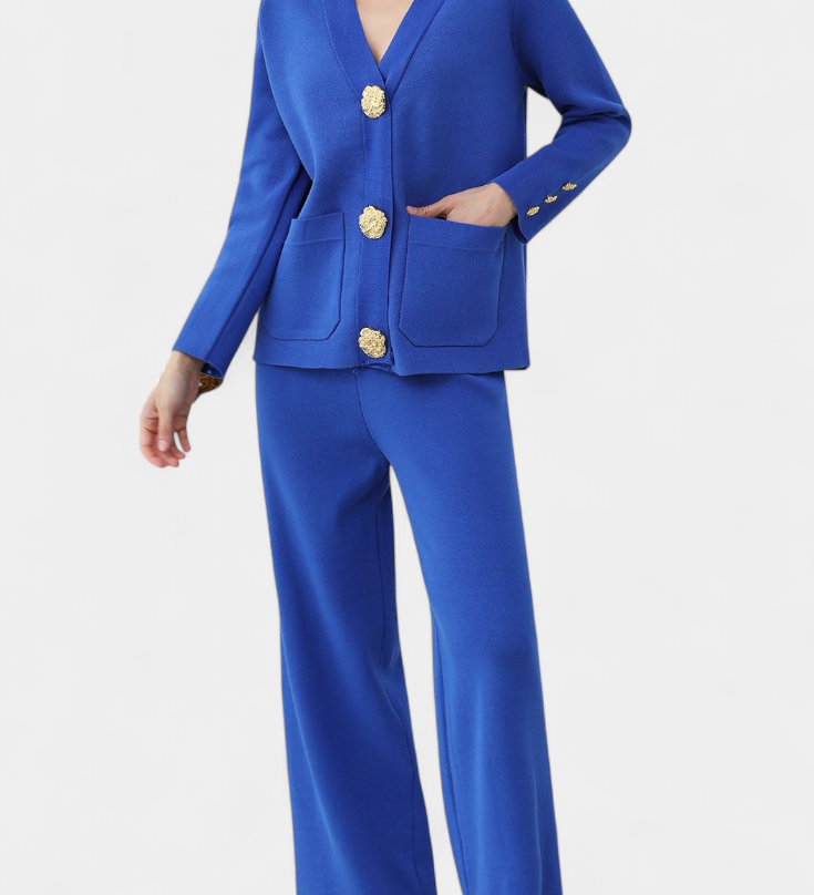 Mariana – Set cardigan tricotat cu pantaloni
