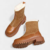 Geanina – Botine cu blăniță și fermoar