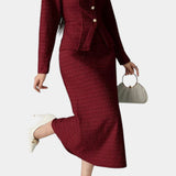 Paraschiva – Set din tweed cu fustă sirenă