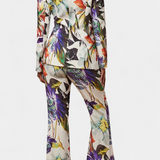 Malvina – Costum floral cu pantaloni evazați