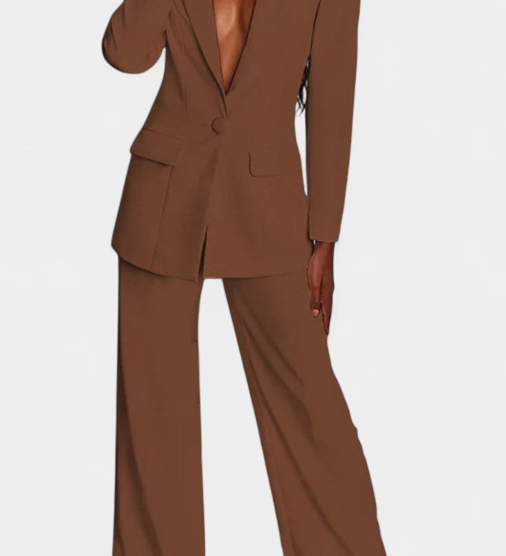 Iustina – Costum cu pantaloni largi
