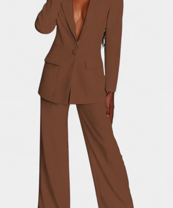 Iustina – Costum cu pantaloni largi