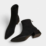 Andreea – Botine ascuțite cu toc bloc