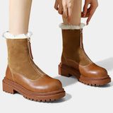 Geanina – Botine cu blăniță și fermoar